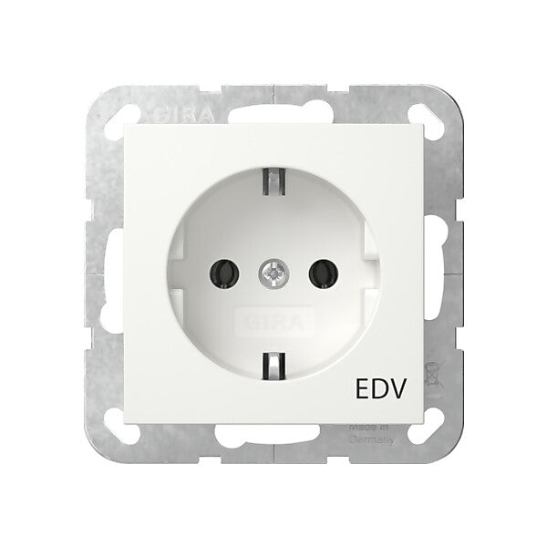 Gira Steckdose Aufdruck EDV Reinweiß 445803